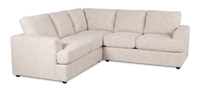 Sofa sectionnel 2 pièces personnalisable Curve de Sofa Lab fabriqué au Canada en tissu - Chenille White