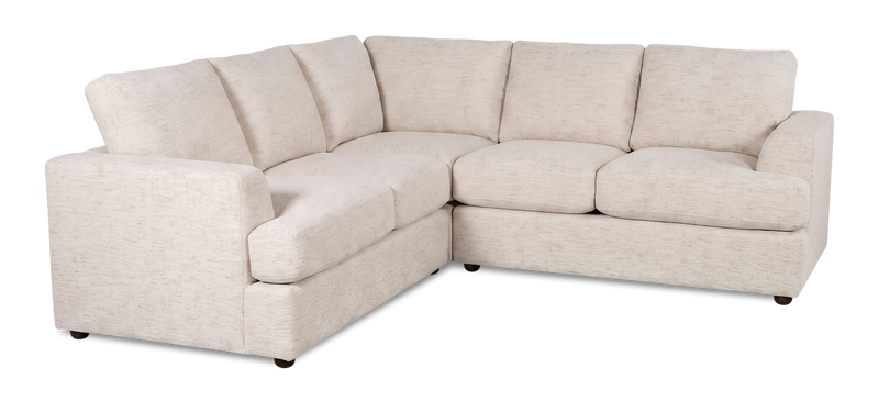 Sofa sectionnel 2 pièces personnalisable Curve de Sofa Lab fabriqué au Canada en tissu - Chenille White