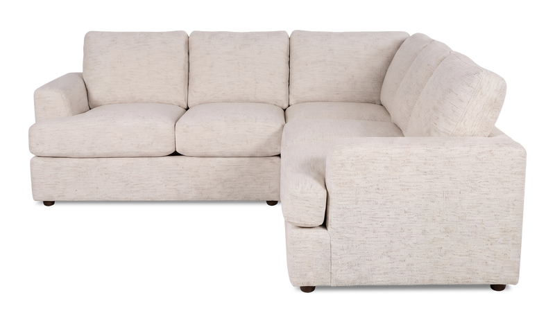 Sofa sectionnel 2 pièces personnalisable Curve de Sofa Lab fabriqué au Canada en tissu - Chenille White