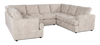 Sofa sectionnel en U personnalisable Curve de Sofa Lab fabriqué au Canada en tissu - Plush Parchment