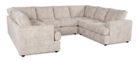  Sofa sectionnel en U personnalisable Curve de Sofa Lab fabriqué au Canada en tissu - Plush Parchment
