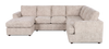 Made in Canada Customizable Sofa Lab Curve 3 Piece Left-Facing Fabric Sectional with Chaise – Plush Parchment | Sofa sectionnel de gauche 3 pièces avec fauteuil long personnalisable Curve de Sofa Lab fabriqué au Canada en tissu - Plush Parchment