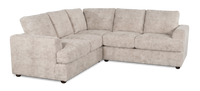 Sofa sectionnel 2 pièces personnalisable Curve de Sofa Lab fabriqué au Canada en tissu - Plush Parchment