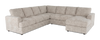 Sofa sectionnel de droite 4 pièces avec fauteuil long personnalisable Curve de Sofa Lab fabriqué au Canada en tissu - Plush Parchment