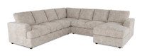  Sofa sectionnel de droite 4 pièces avec fauteuil long personnalisable Curve de Sofa Lab fabriqué au Canada en tissu - Plush Parchment