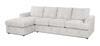 Sofa avec fauteuil long de gauche personnalisable Curve de Sofa Lab fabriqué au Canada en tissu - Plush Oyster