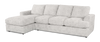 Sofa-lit sectionnel de gauche personnalisable Curve de Sofa Lab fabriqué au Canada en tissu - Plush Oyster