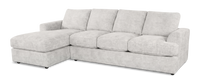 Sofa-lit sectionnel de gauche personnalisable Curve de Sofa Lab fabriqué au Canada en tissu - Plush Oyster