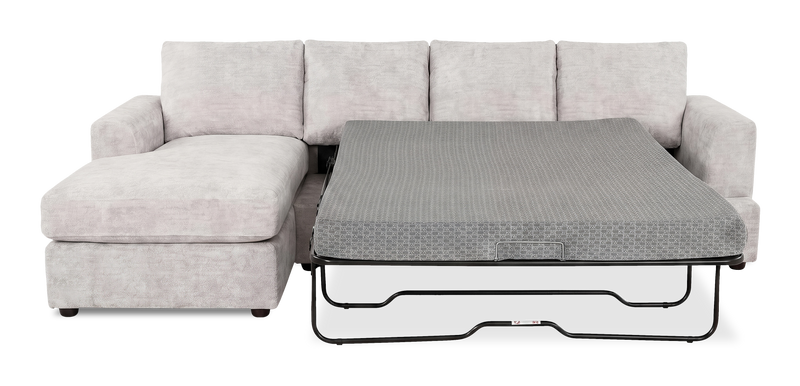 Sofa-lit sectionnel de gauche personnalisable Curve de Sofa Lab fabriqué au Canada en tissu - Plush Oyster