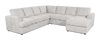 Sofa sectionnel de droite 4 pièces avec fauteuil long personnalisable Curve de Sofa Lab fabriqué au Canada en tissu - Plush Oyster