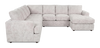 Made in Canada Customizable Sofa Lab Curve 4-Piece Right-Facing Sectional with Chaise - Plush Oyster | Sofa sectionnel de droite 4 pièces avec fauteuil long personnalisable Curve de Sofa Lab fabriqué au Canada en tissu - Plush Oyster