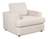 Made in Canada Customizable Sofa Lab Curve 40" Fabric Chair – Chenille White | Fauteuil personnalisable Curve de Sofa Lab de 40 po fabriqué au Canada en tissu - Chenille White