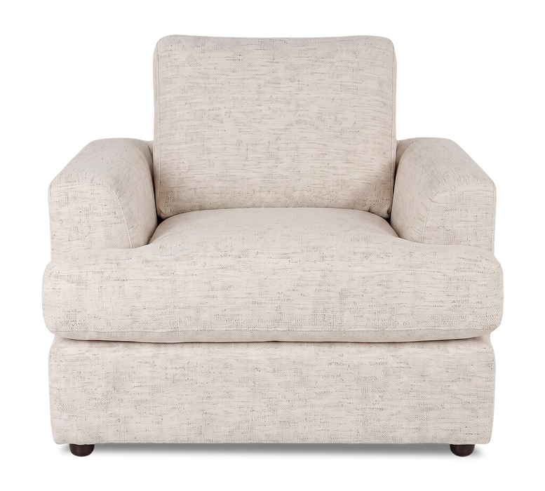 Fauteuil personnalisable Curve de Sofa Lab de 40 po fabriqué au Canada en tissu - Chenille White