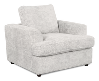 Fauteuil personnalisable Curve de Sofa Lab de 40 po fabriqué au Canada en tissu - Plush Oyster