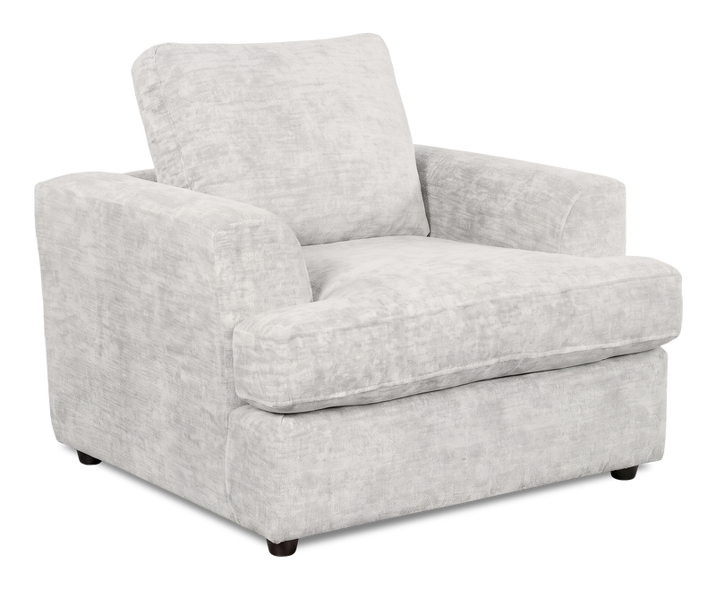 Fauteuil personnalisable Curve de Sofa Lab de 40 po fabriqué au Canada en tissu - Plush Oyster