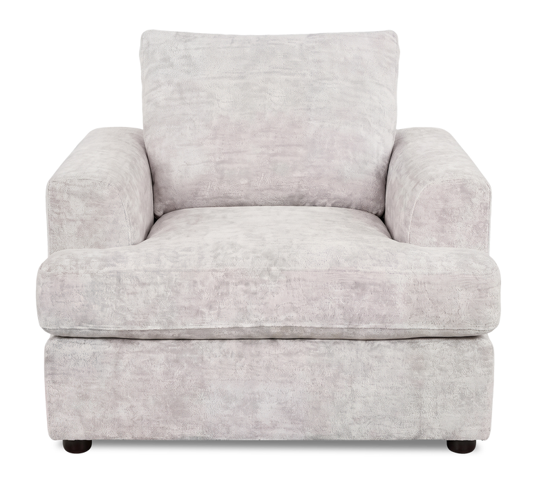 Fauteuil personnalisable Curve de Sofa Lab de 40 po fabriqué au Canada en tissu - Plush Oyster