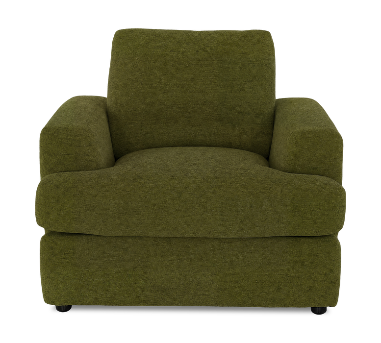 Fauteuil personnalisable Curve de Sofa Lab de 40 po fabriqué au Canada en tissu - Chenille Moss