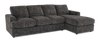 Sofa-lit sectionnel de droite personnalisable Curve de Sofa Lab fabriqué au Canada en tissu - Plush Charcoal 