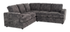 Sofa sectionnel 2 pièces personnalisable Curve de Sofa Lab fabriqué au Canada en tissu - Plush Charcoal 