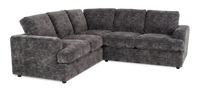 Sofa sectionnel 2 pièces personnalisable Curve de Sofa Lab fabriqué au Canada en tissu - Plush Charcoal
