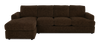 Made in Canada Customizable Sofa Lab Curve Left-Facing Fabric Sofa Chaise  – Plush Chocolate | Sofa avec fauteuil long de gauche personnalisable Curve de Sofa Lab fabriqué au Canada en tissu - Plush Chocolate