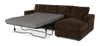 Made in Canada Customizable Sofa Lab Curve Fabric Right-Facing Sofabed Sectional - Plush Chocolate | Sofa-lit sectionnel de droite personnalisable Curve de Sofa Lab fabriqué au Canada en tissu - Plush Chocolate