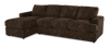 Sofa-lit sectionnel de gauche personnalisable Curve de Sofa Lab fabriqué au Canada en tissu - Plush Chocolate