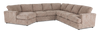 Sofa sectionnel de gauche 4 pièces avec fauteuil enveloppant personnalisable Curve de Sofa Lab fabriqué au Canada en tissu - Chenille Praline