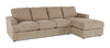 Sofa avec fauteuil long de droite personnalisable Curve de Sofa Lab fabriqué au Canada en tissu - Chenille Praline