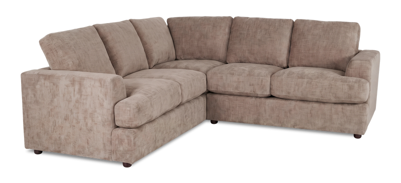 Sofa sectionnel 2 pièces personnalisable Curve de Sofa Lab fabriqué au Canada en tissu - Chenille Praline