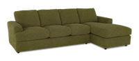  Sofa avec fauteuil long de droite personnalisable Curve de Sofa Lab fabriqué au Canada en tissu - Chenille Moss