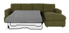 Made in Canada Customizable Sofa Lab Curve Fabric Right-Facing Sofabed Sectional - Chenille Moss | Sofa-lit sectionnel de droite personnalisable Curve de Sofa Lab fabriqué au Canada en tissu - Chenille Moss