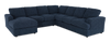 Sofa sectionnel de gauche 4 pièces avec fauteuil long personnalisable Curve de Sofa Lab fabriqué au Canada en tissu - Chenille Pacific