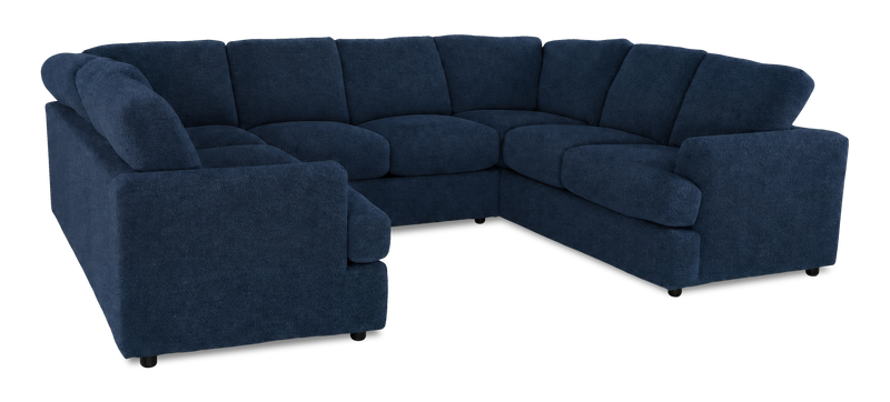 Sofa sectionnel en U personnalisable Curve de Sofa Lab fabriqué au Canada en tissu - Chenille Pacific