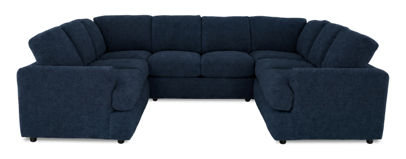 Sofa sectionnel en U personnalisable Curve de Sofa Lab fabriqué au Canada en tissu - Chenille Pacific