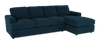 Made in Canada Customizable Sofa Lab Curve Right-Facing Fabric Sofa Chaise  – Chenille Pacific | Sofa avec fauteuil long de droite personnalisable Curve de Sofa Lab fabriqué au Canada en tissu - Chenille Pacific