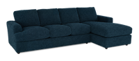 Sofa avec fauteuil long de droite personnalisable Curve de Sofa Lab fabriqué au Canada en tissu - Chenille Pacific