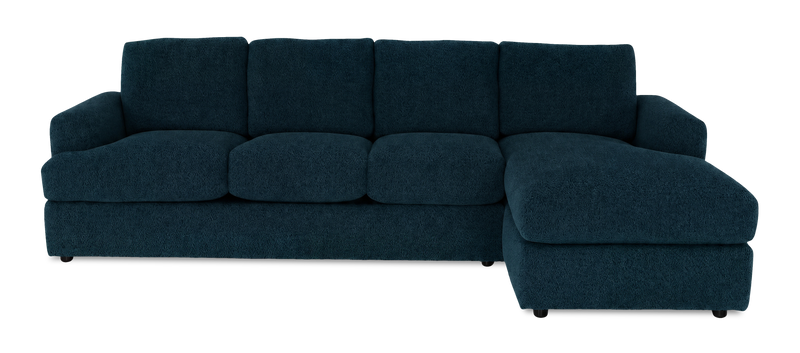Sofa avec fauteuil long de droite personnalisable Curve de Sofa Lab fabriqué au Canada en tissu - Chenille Pacific