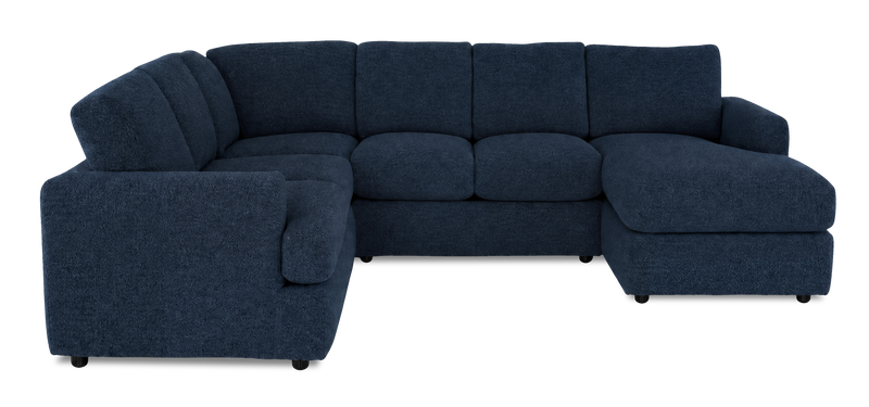 Sofa sectionnel de droite 3 pièces avec fauteuil long personnalisable Curve de Sofa Lab fabriqué au Canada en tissu - Chenille Pacific