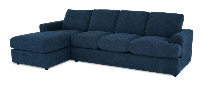 Sofa-lit sectionnel de gauche personnalisable Curve de Sofa Lab fabriqué au Canada en tissu - Chenille Pacific