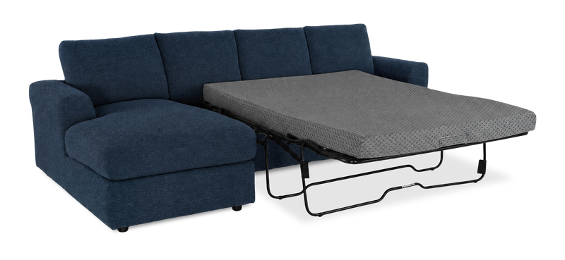 Sofa-lit sectionnel de gauche personnalisable Curve de Sofa Lab fabriqué au Canada en tissu - Chenille Pacific