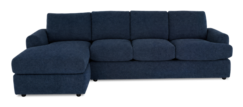 Sofa-lit sectionnel de gauche personnalisable Curve de Sofa Lab fabriqué au Canada en tissu - Chenille Pacific