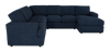 Made in Canada Customizable Sofa Lab Curve 4-Piece Right-Facing Sectional with Chaise - Chenille Pacific | Sofa sectionnel de droite 4 pièces avec fauteuil long personnalisable Curve de Sofa Lab fabriqué au Canada en tissu - Chenille Pacific