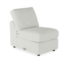 Fauteuil sans accoudoirs personnalisable Curve de Sofa Lab de 24 po fabriqué au Canada en tissu Teddy - Teddy Riverrock
