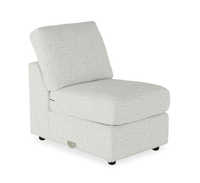  Fauteuil sans accoudoirs personnalisable Curve de Sofa Lab de 24 po fabriqué au Canada en tissu Teddy - Teddy Riverrock