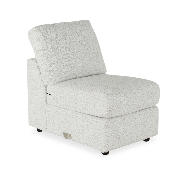 Fauteuil sans accoudoirs personnalisable Curve de Sofa Lab de 24 po fabriqué au Canada en tissu Teddy - Teddy Riverrock