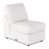 Fauteuil sans accoudoirs personnalisable Curve de Sofa Lab de 24 po fabriqué au Canada en tissu Teddy - Teddy Snow