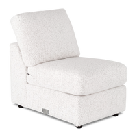  Fauteuil sans accoudoirs personnalisable Curve de Sofa Lab de 24 po fabriqué au Canada en tissu Teddy - Teddy Snow