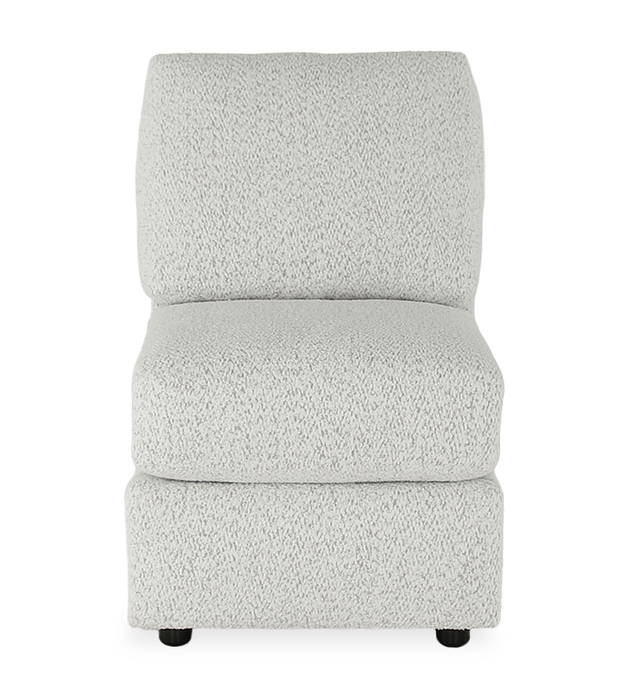 Fauteuil sans accoudoirs personnalisable Curve de Sofa Lab de 24 po fabriqué au Canada en tissu Teddy - Teddy Riverrock