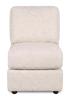 Made in Canada Customizable Sofa Lab Curve 24" Armless Fabric Chair – Chenille White | Fauteuil sans accoudoirs personnalisable Curve de Sofa Lab de 24 po fabriqué au Canada en tissu Chenille - Chenille White